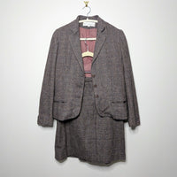 Plaid Wool Suiting Set - Size 8 (Vintage)