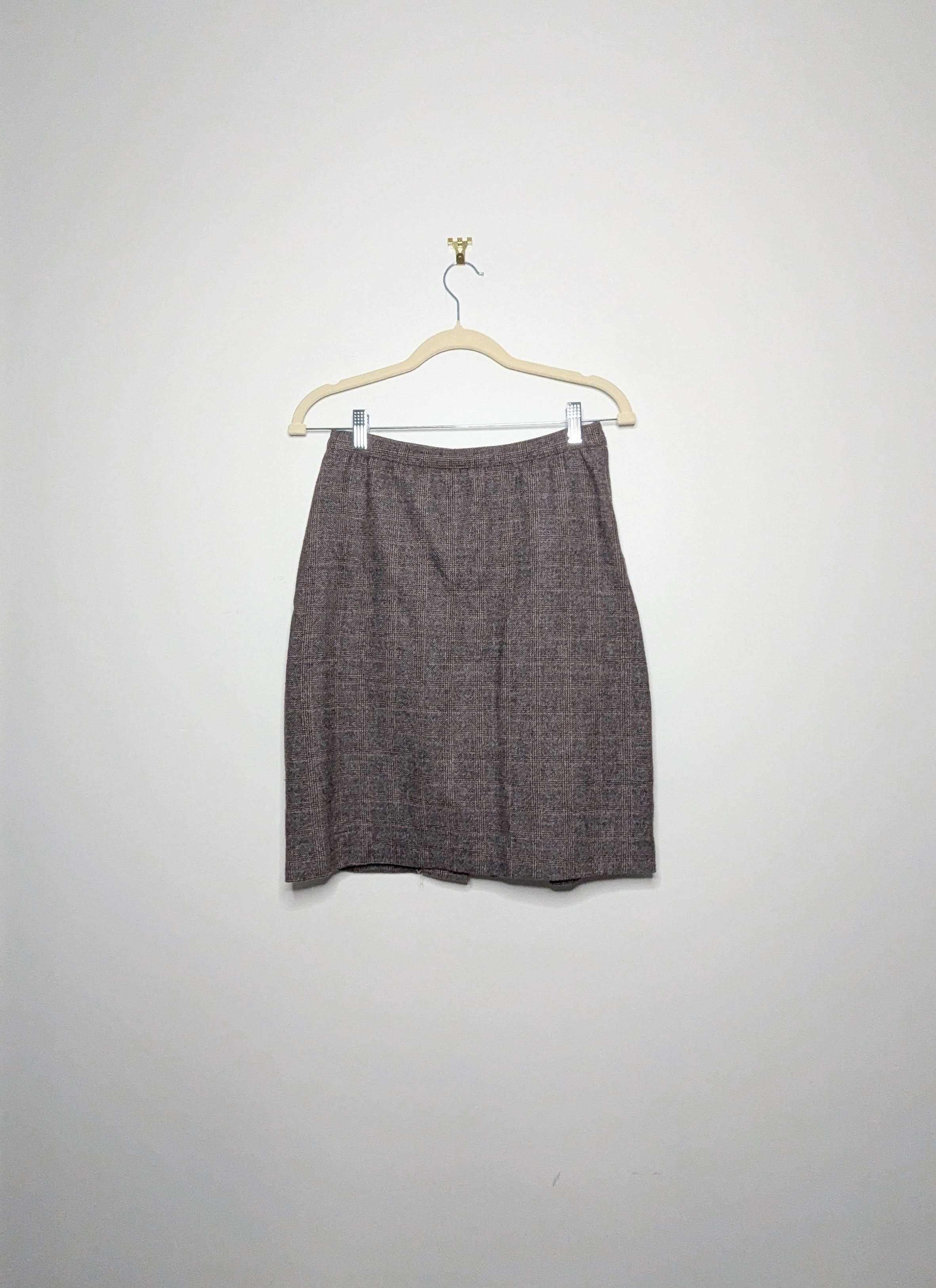 Plaid Wool Suiting Set - Size 8 (Vintage)