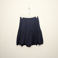 Pleated Navy Skirt - Size 8