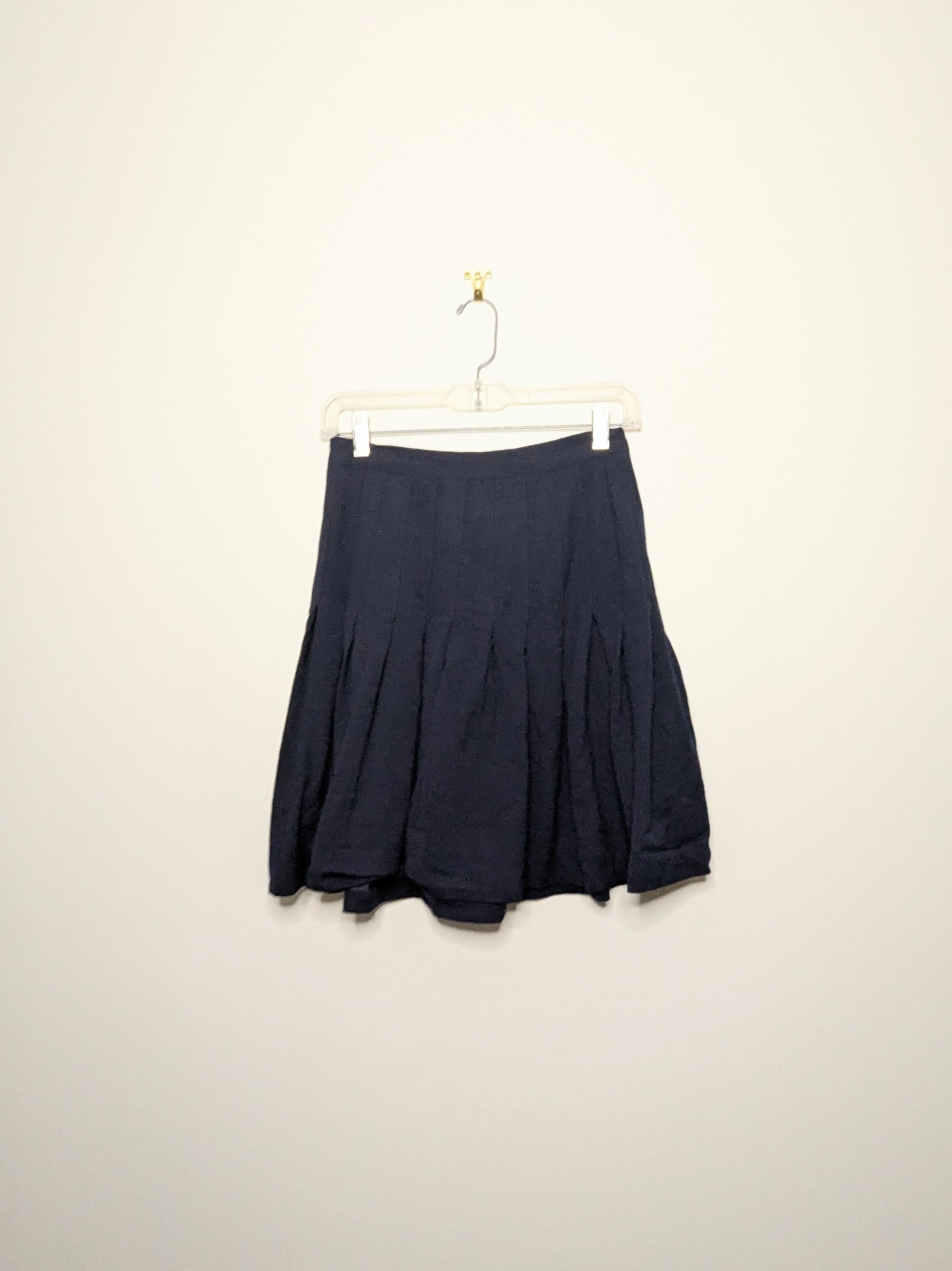Pleated Navy Skirt - Size 8