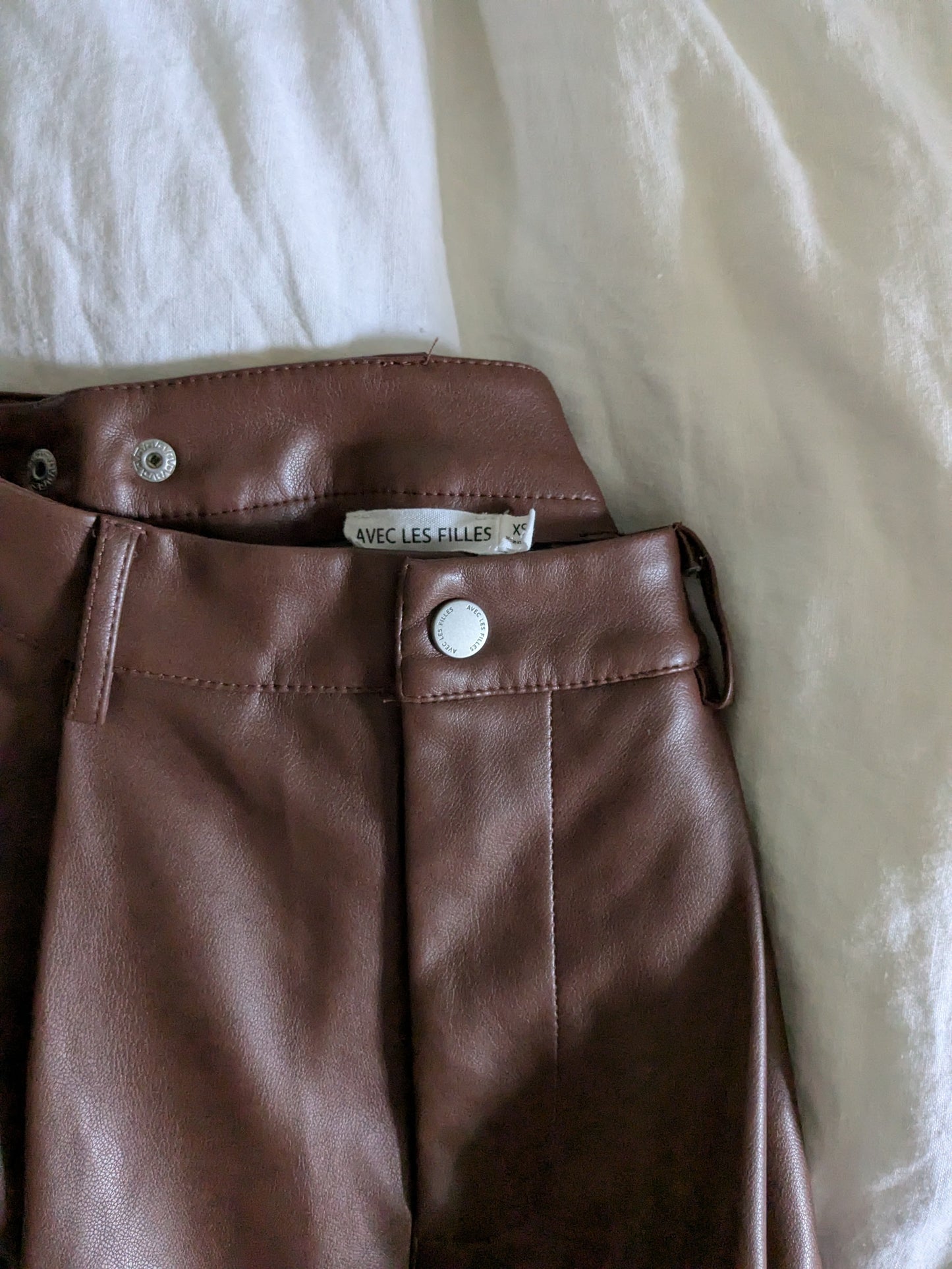 Faux Leather Pants - Extra Small