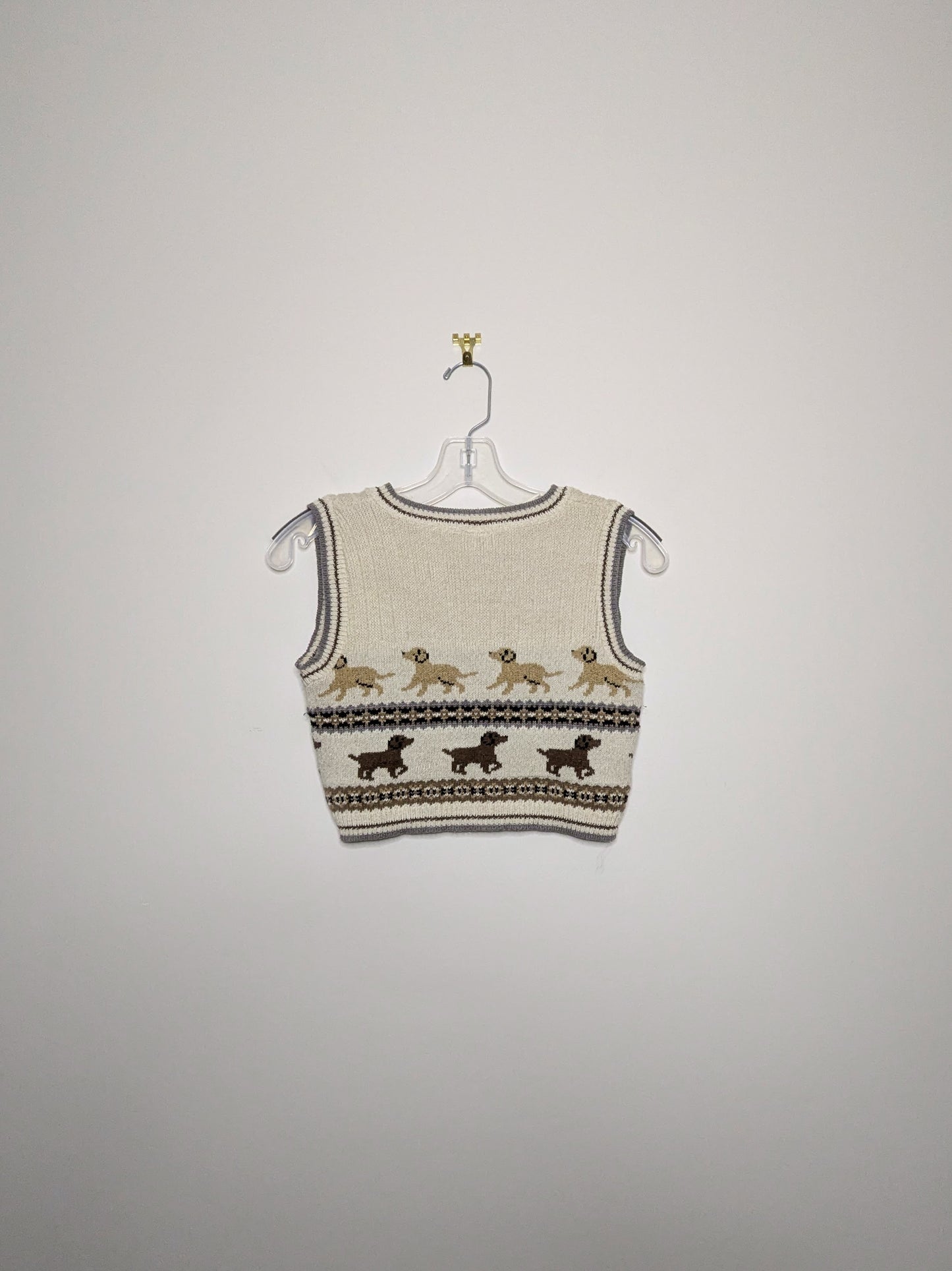 Dog Motif Sweater Vest - Small