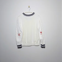 Hand Embroidered Ace Sweater - Medium