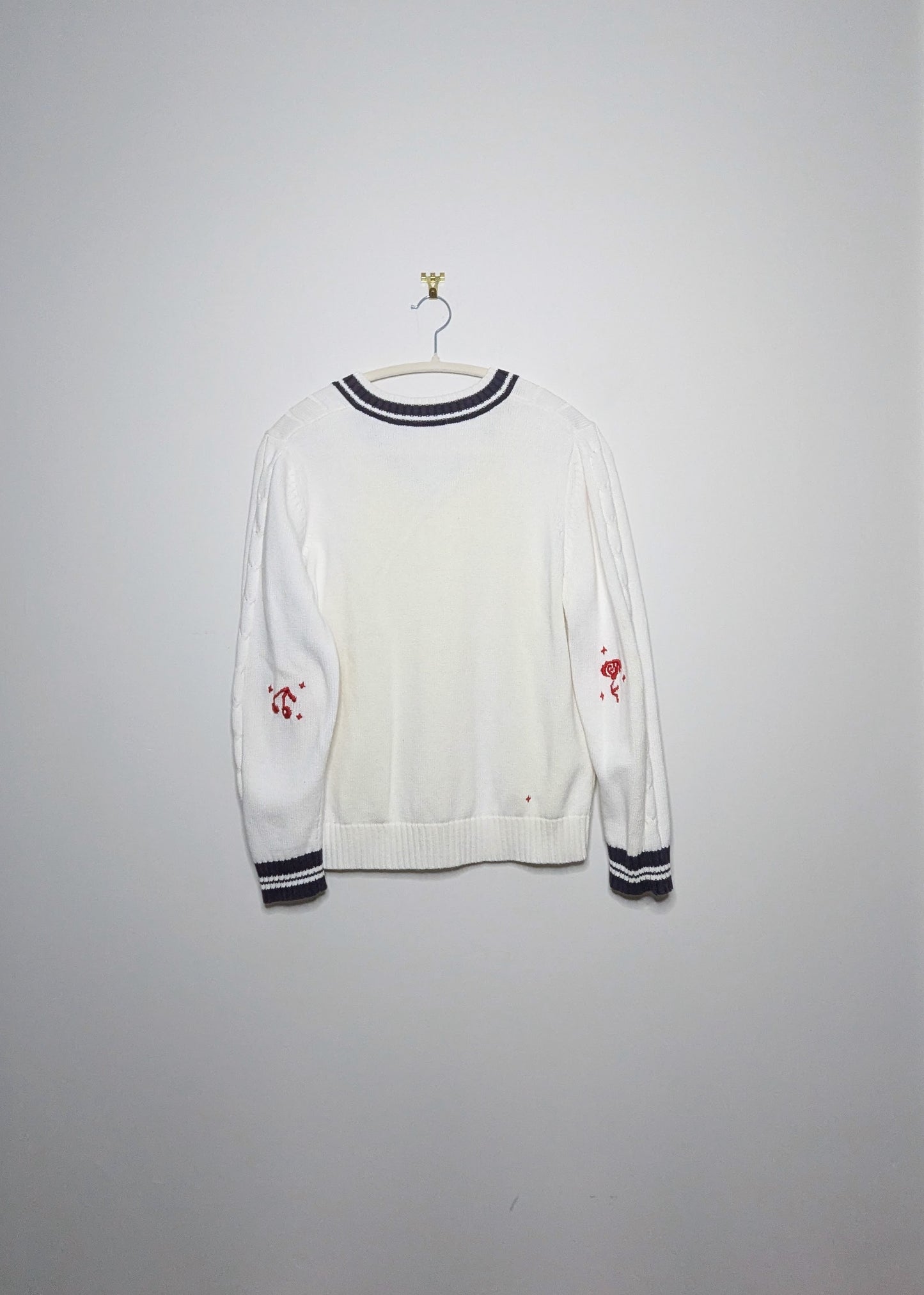 Hand Embroidered Ace Sweater - Medium