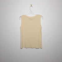 Scallop Edge Sleeveless Top - Large