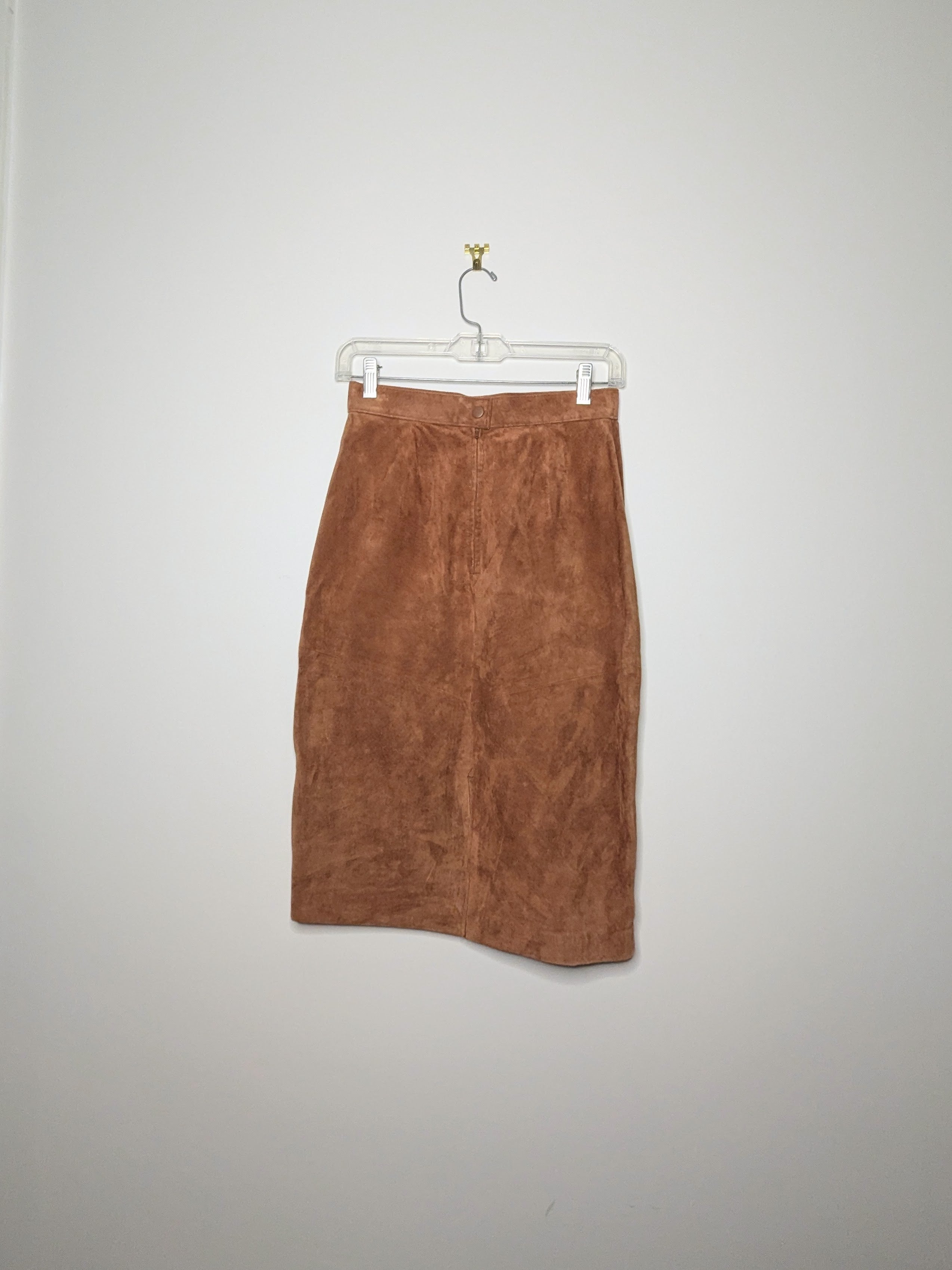 Caramel Suede Skirt - Size 6