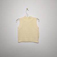 Waffle Knit Sweater Vest - Extra Small