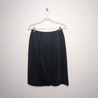 Slate Blue Silk Skirt - 4 Petite