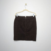 Brown Corduroy Mini Skirt - Size 6 Petite