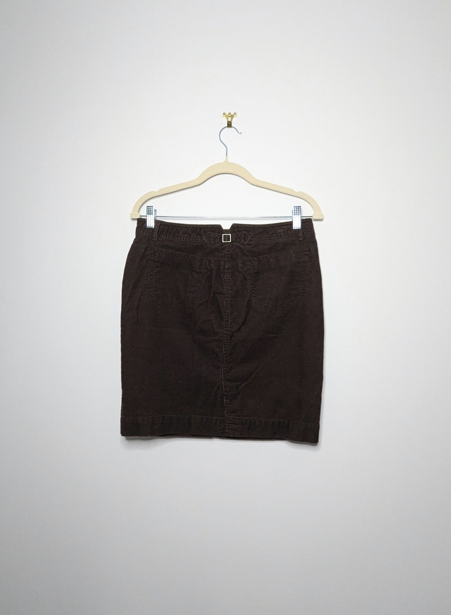 Brown Corduroy Mini Skirt - Size 6 Petite