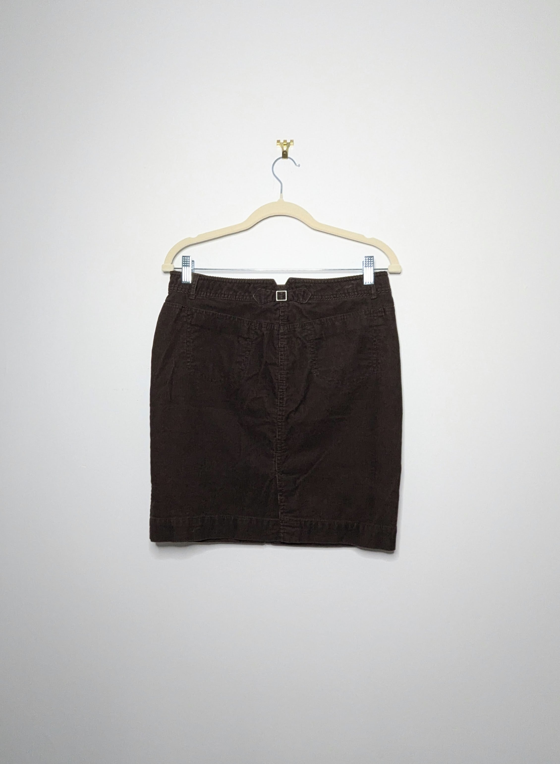 Brown Corduroy Mini Skirt - Size 6 Petite