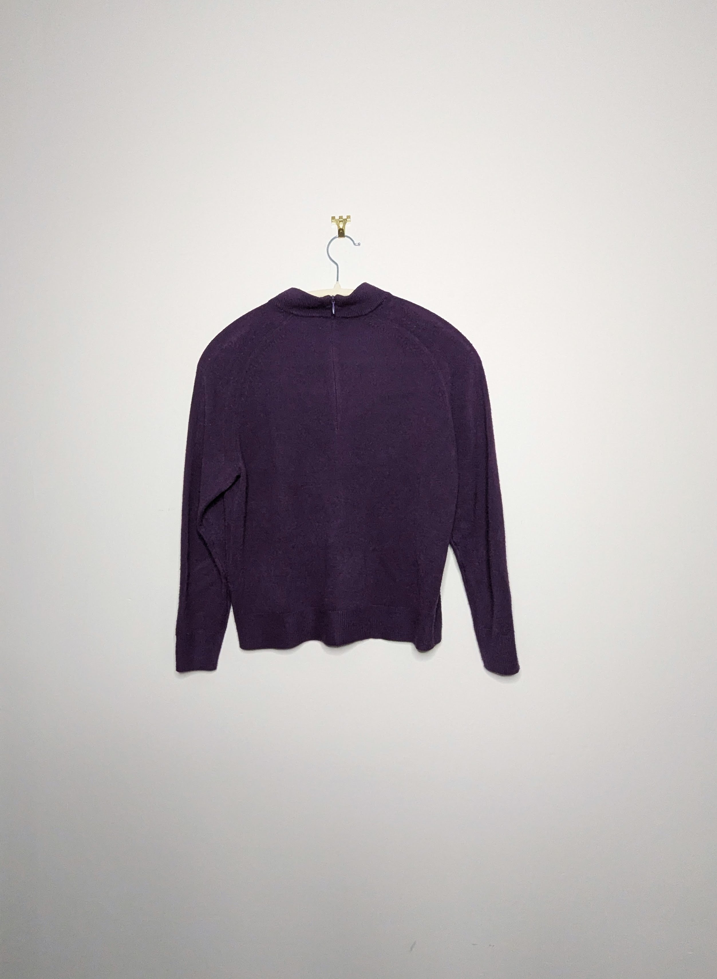 Cropped Mock Neck Sweater - Small Petite