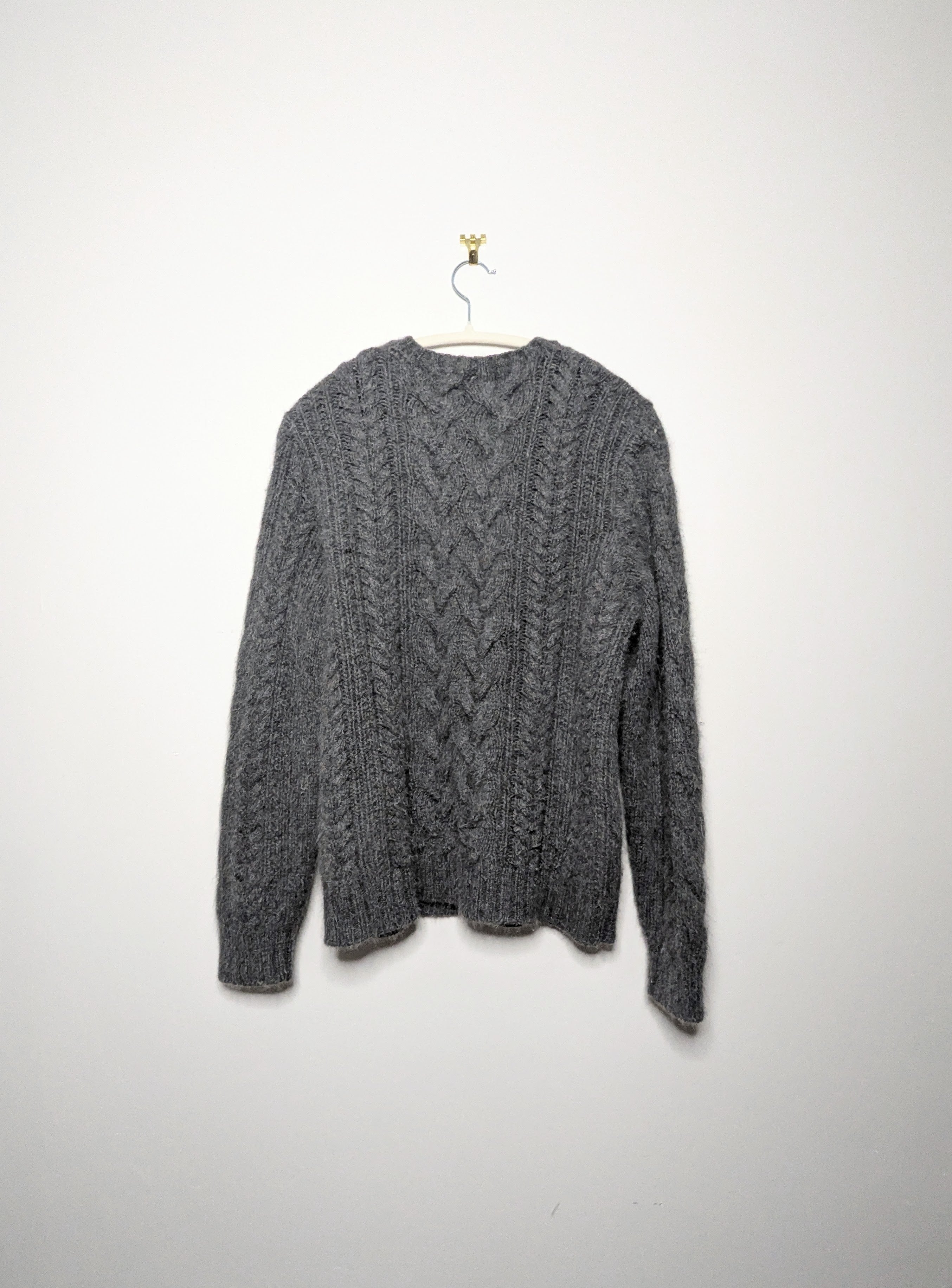 Angora Cable Knit Sweater - M/L