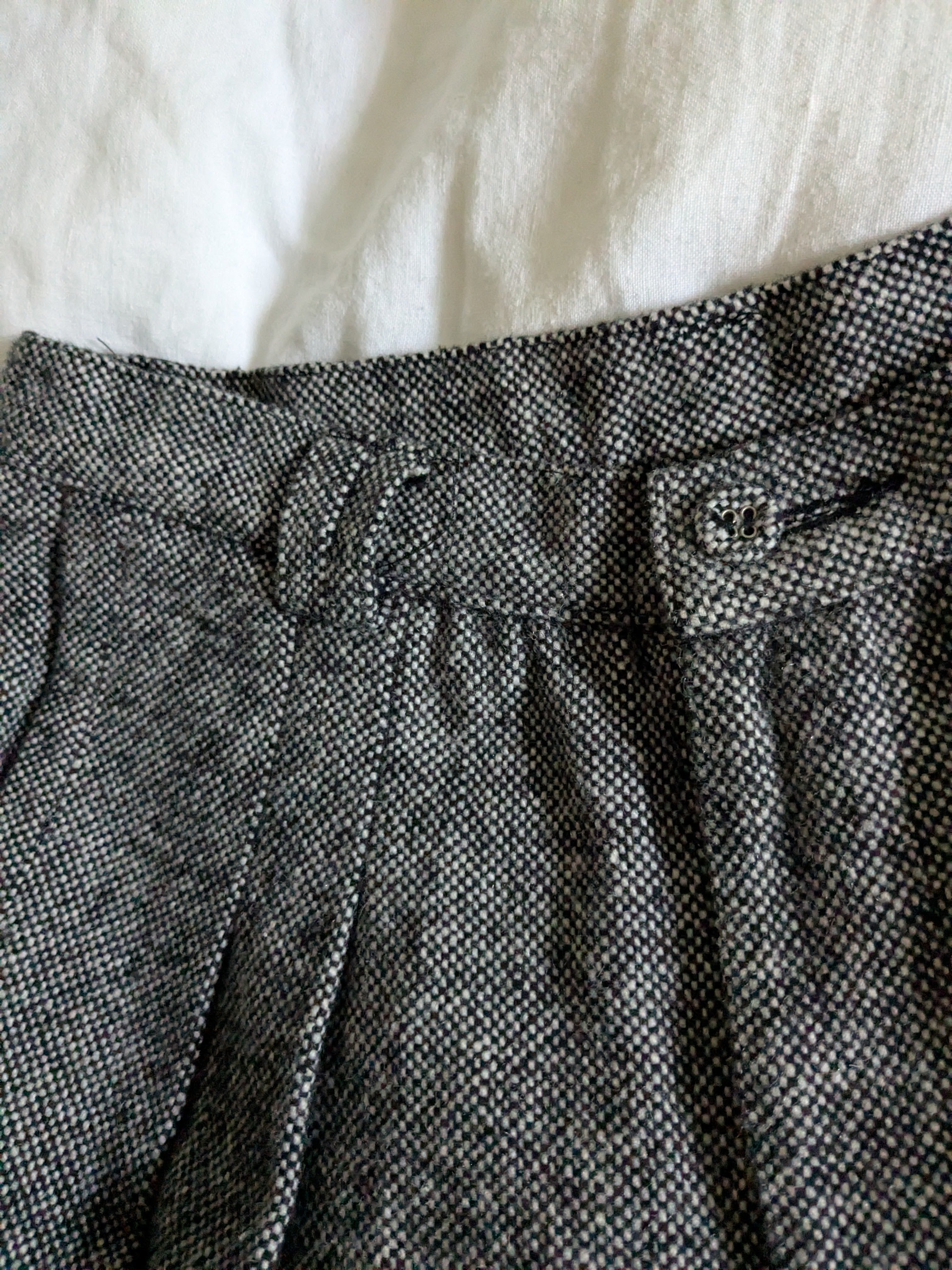 Wool Blend Dot Pants - Medium