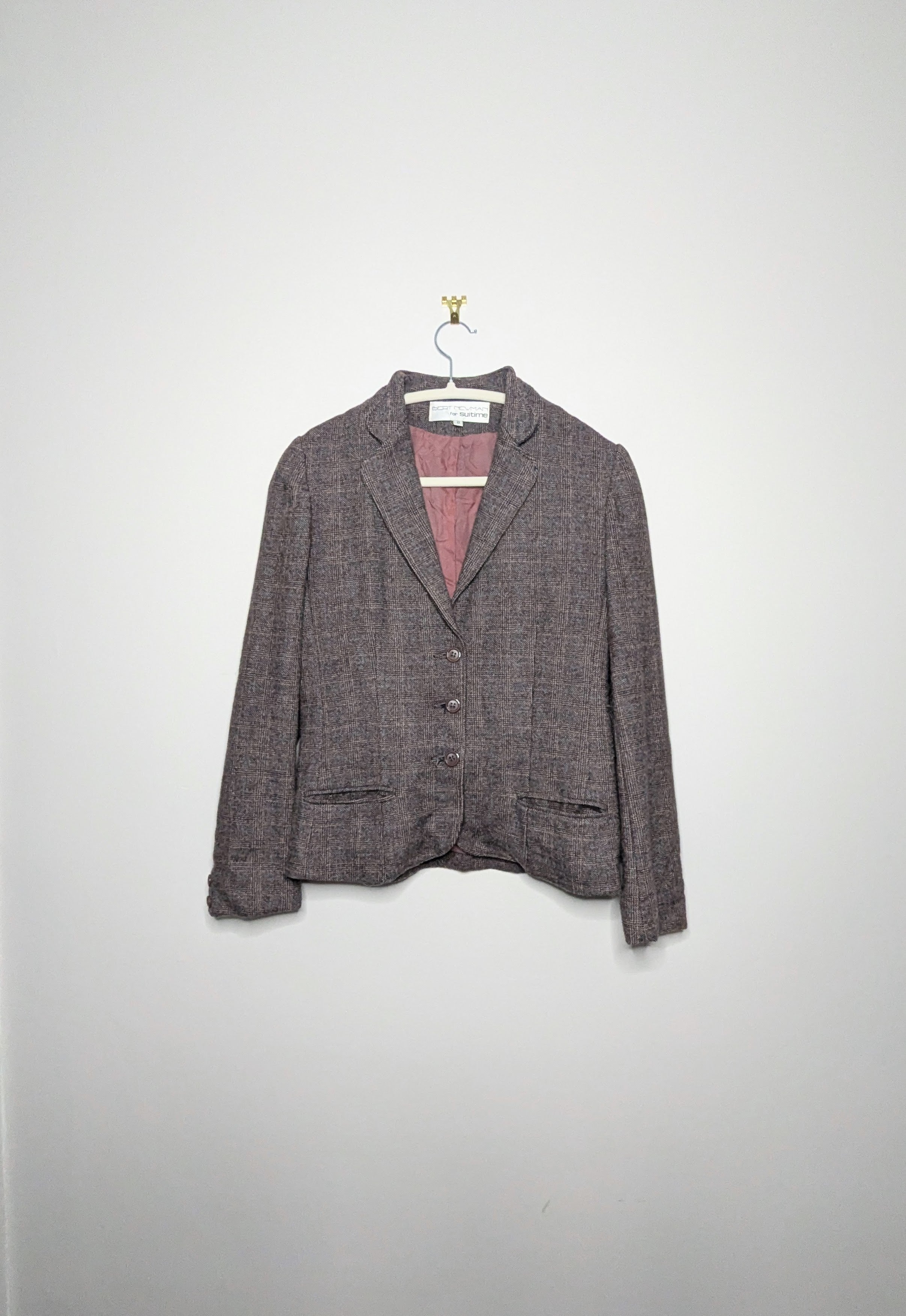 Plaid Wool Suiting Set - Size 8 (Vintage)