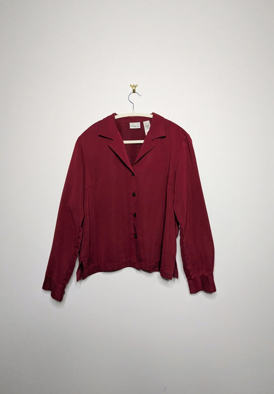 Red Cropped Overshirt - Large