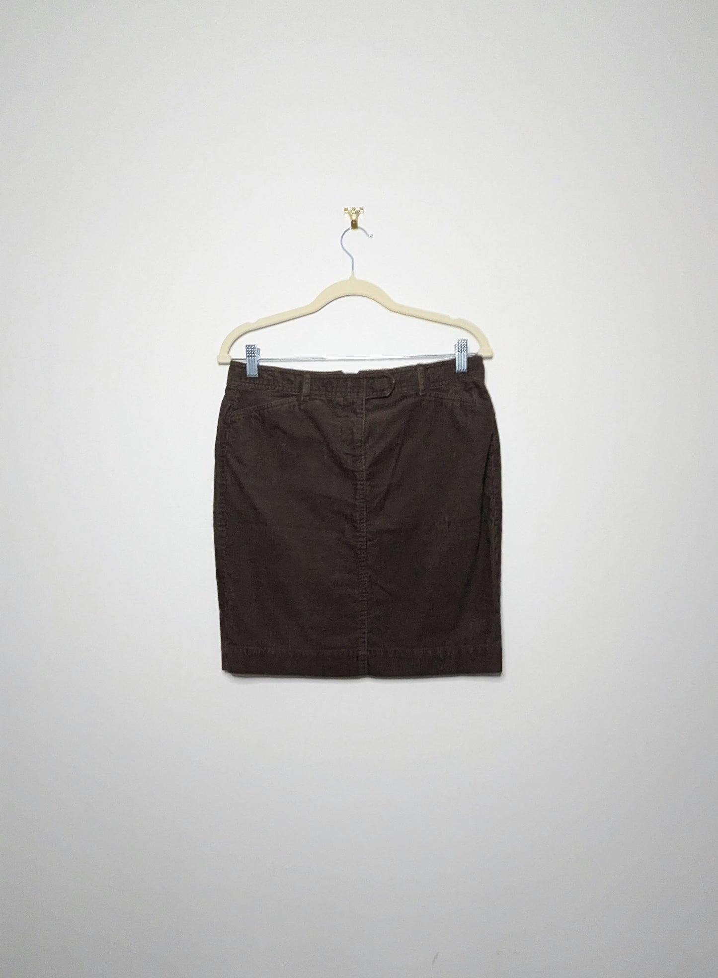 Brown Corduroy Mini Skirt - Size 6 Petite