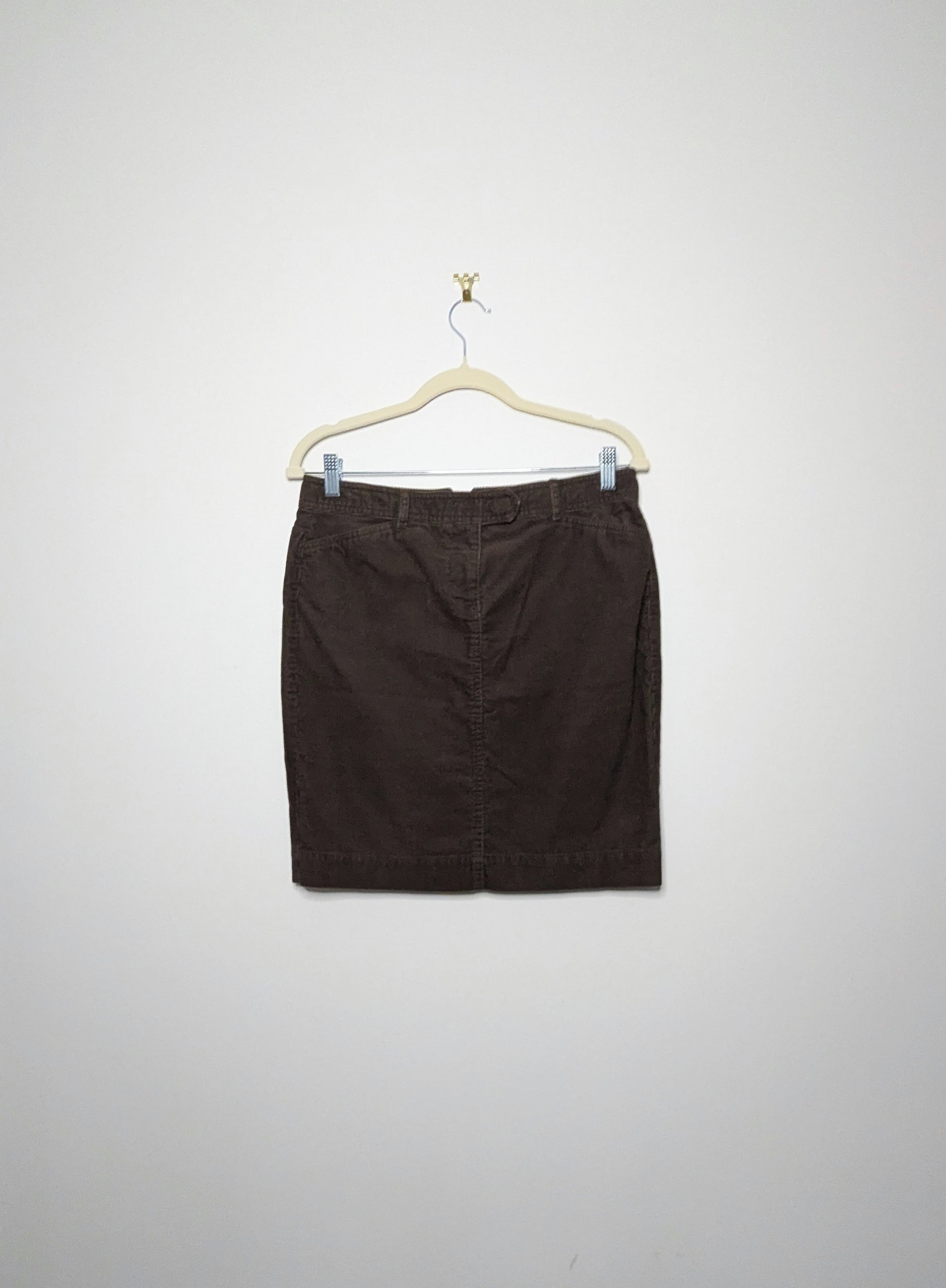 Brown Corduroy Mini Skirt - Size 6 Petite