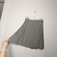 Wool Blend Gingham Skirt - Vintage Size 8