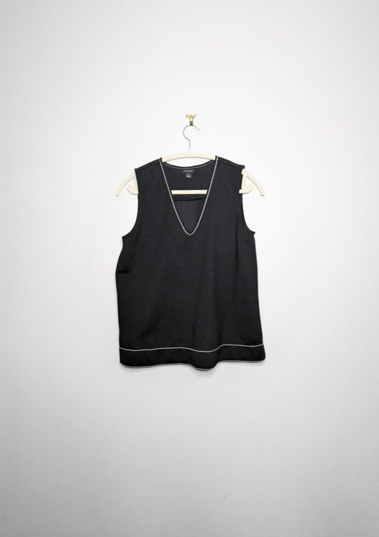 Black and White Outline Tank - Small
